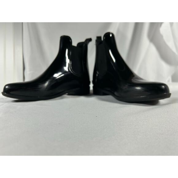 Lauren Ralph Lauren Tally Bo Rai Women SZ 7 Chelsea Style Ankle Boots Black Rain - Picture 7 of 9